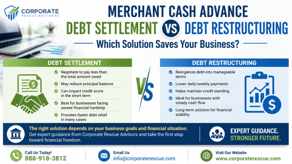 Merchant Cash Advance Debt Settlement vs Debt Restructuring Which Solution Saves Your Business